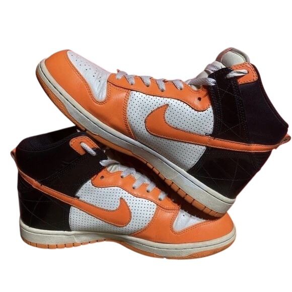 Nike Zoom Dunk High Top Premium Shoes Orange Black 317891-181 Mens Size 10 2009 main image 6